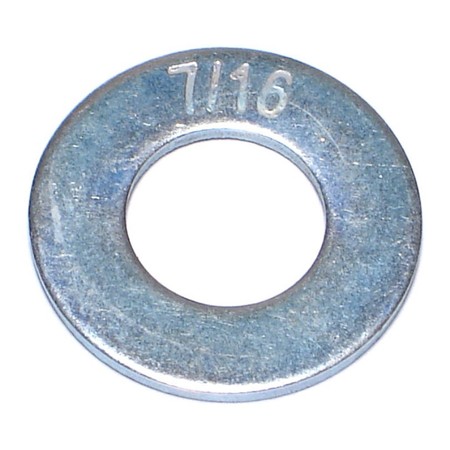 Flat Washer, Fits Bolt Size 7/16 in ,Steel Zinc Yellow Finish, 25 PK -  MIDWEST FASTENER, 03913